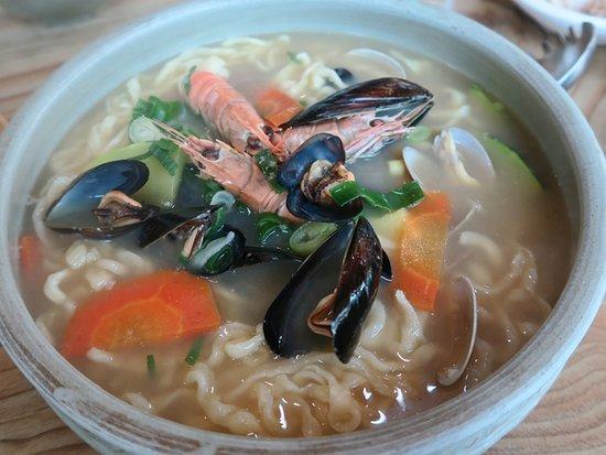 Handmade Noodles Soup and Barley Rice